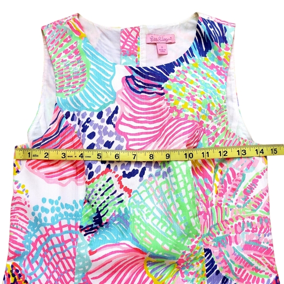 Lilly Pulitzer Roar of the Seas Mila Dress sz 0 EUC gold zip Medallion shift - Picture 7 of 14